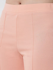 Kotty Women Pink Relaxed Straight Fit Parallel Trousers