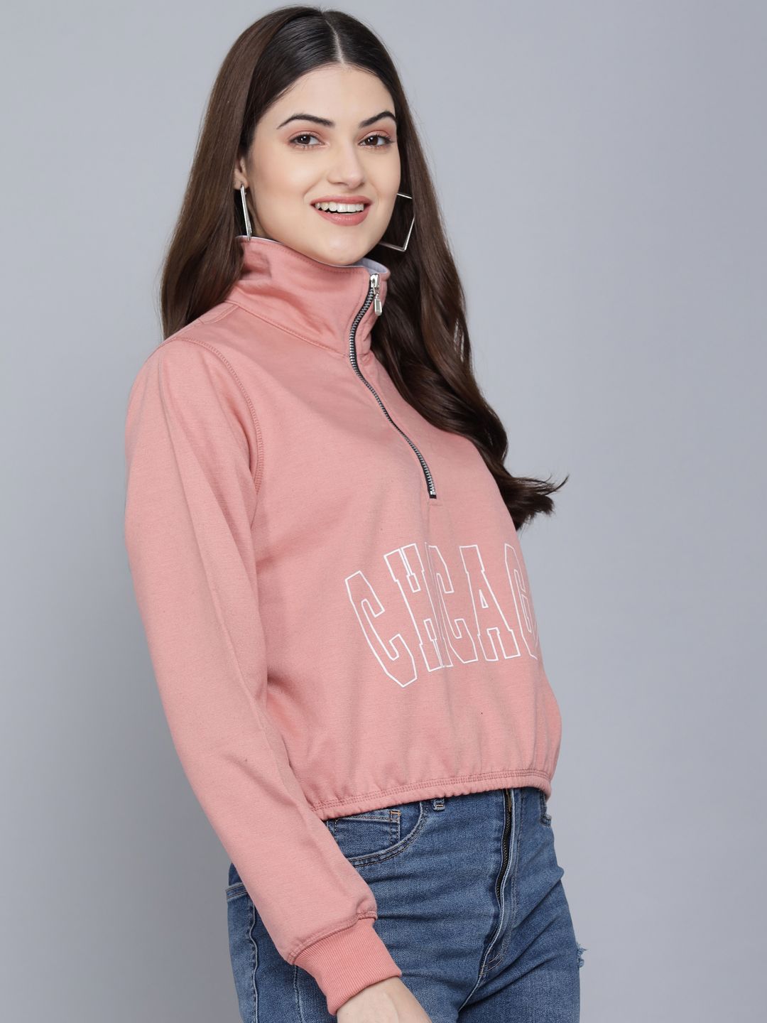 Kotty Women Pink Printed Sweatshirt