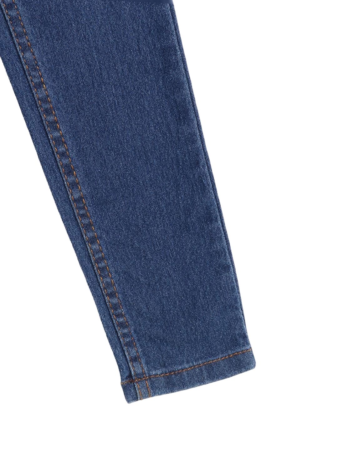 Kotty Girls Blue Mid-Rise Clean Look Cotton Stretchable Jeans