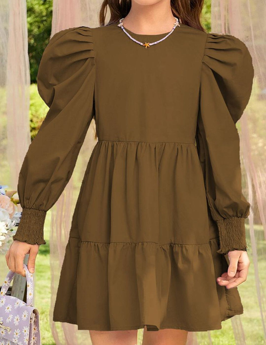 Kotty Puff Sleeve Fit & Flare Dress