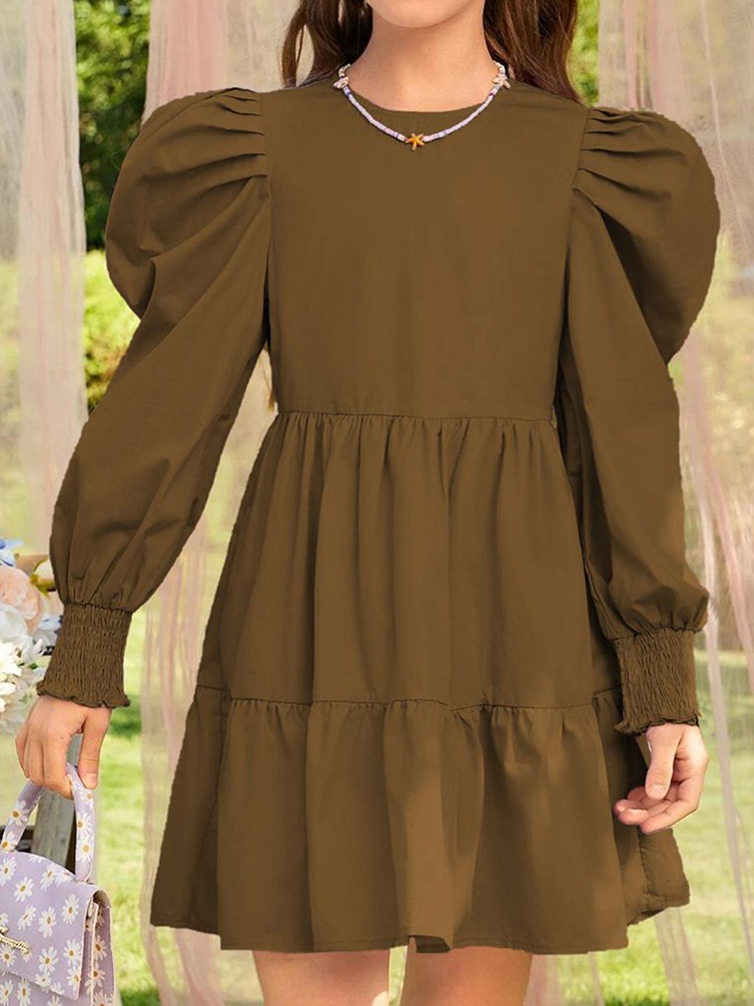 Kotty Puff Sleeve Fit & Flare Dress