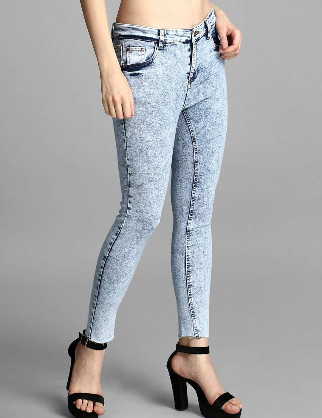 Kotty Women Blue Skinny Fit High-Rise Clean Look Jeans