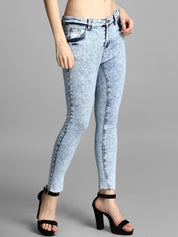 Kotty Women Blue Skinny Fit High-Rise Clean Look Jeans
