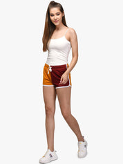 Kotty Women Pack Of 2 Colourblocked Regular Fit Hot Pants