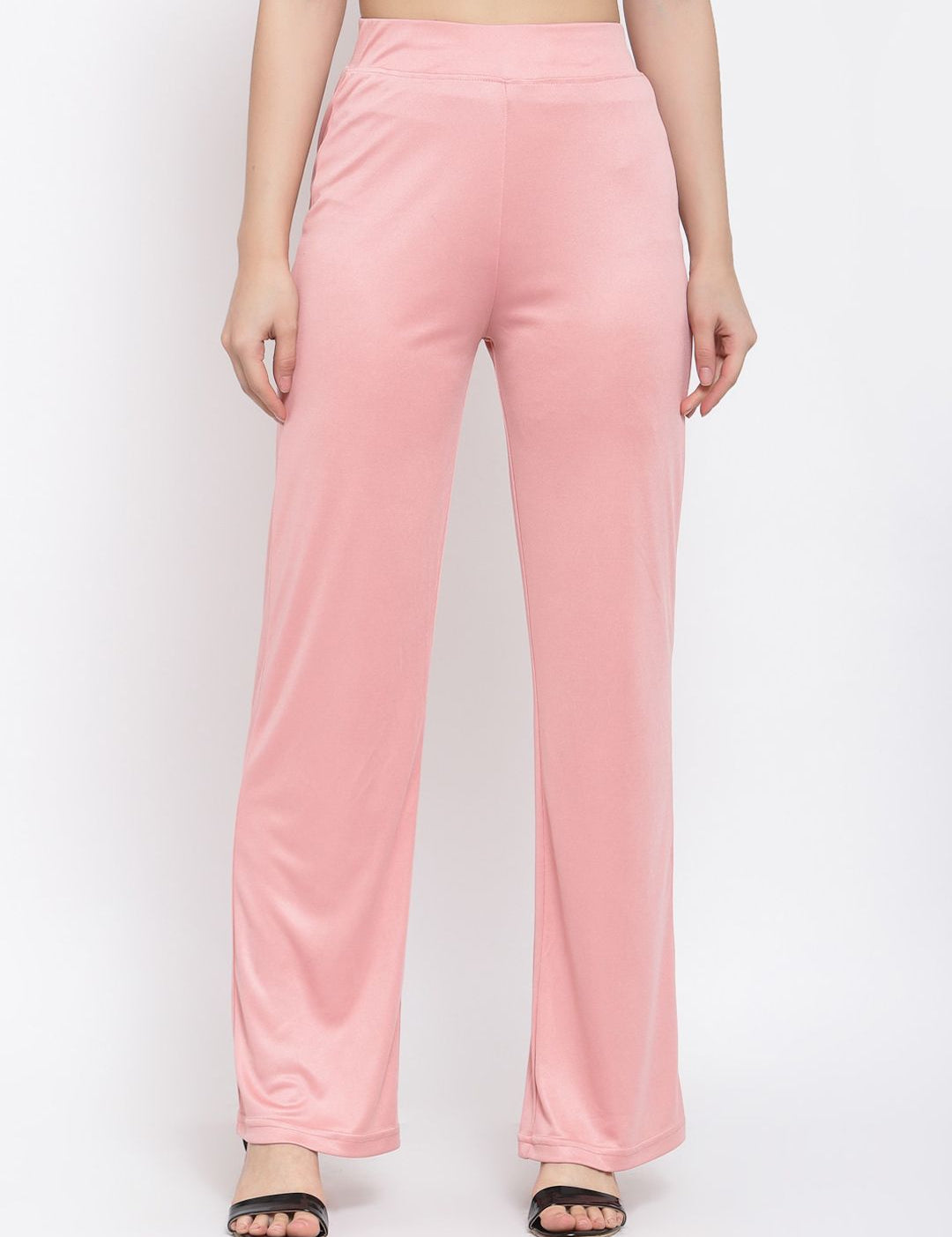 Kotty Women Pink High-Rise Parallel Trousers