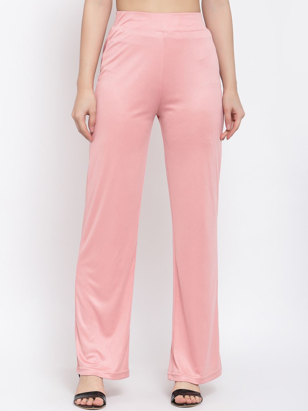 Kotty Women Pink High-Rise Parallel Trousers
