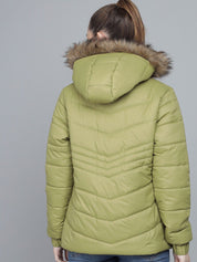 Kotty Women Green Lightweight Parka Jacket