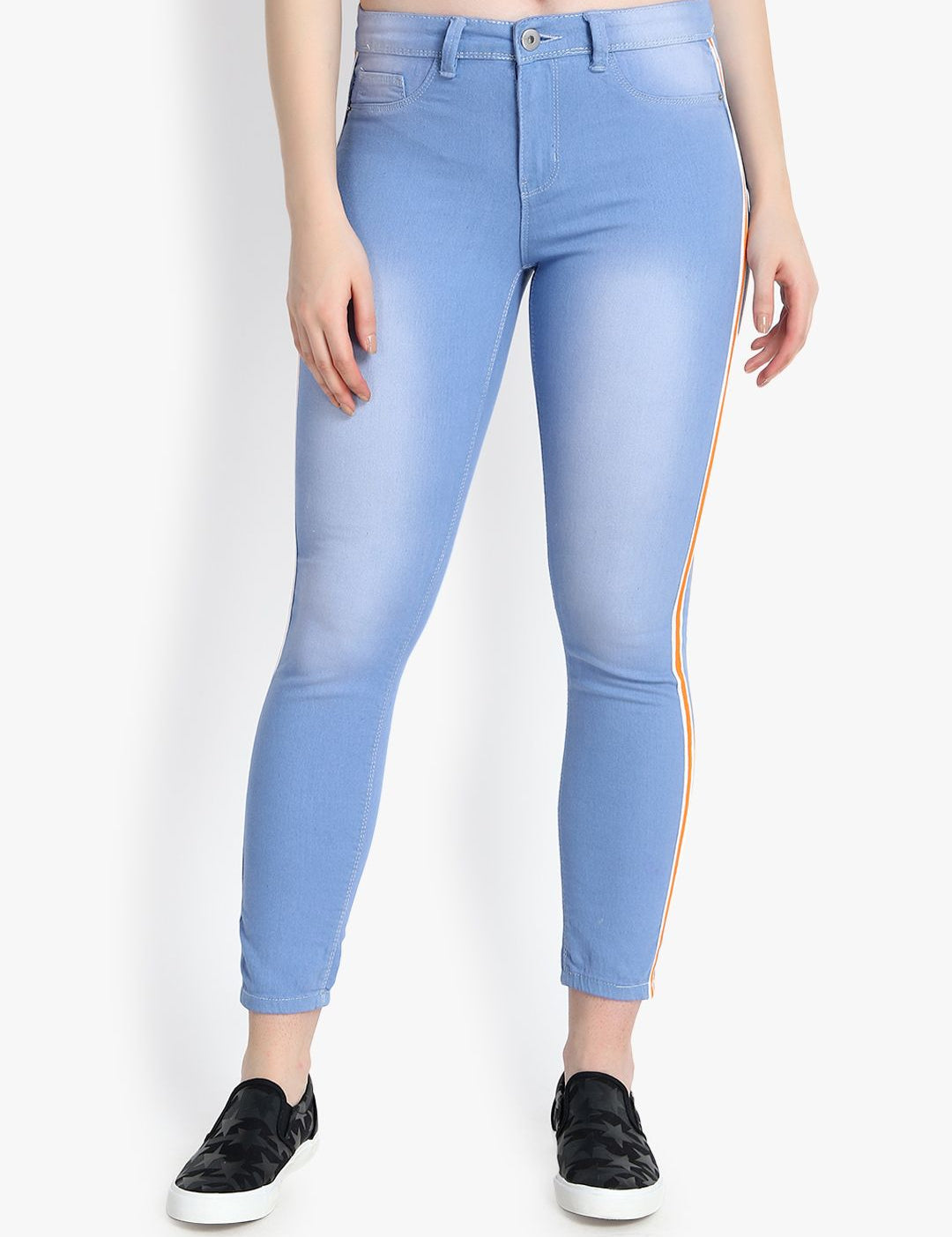 Kotty Women Blue Skinny Fit High-Rise Clean Look Stretchable Jeans