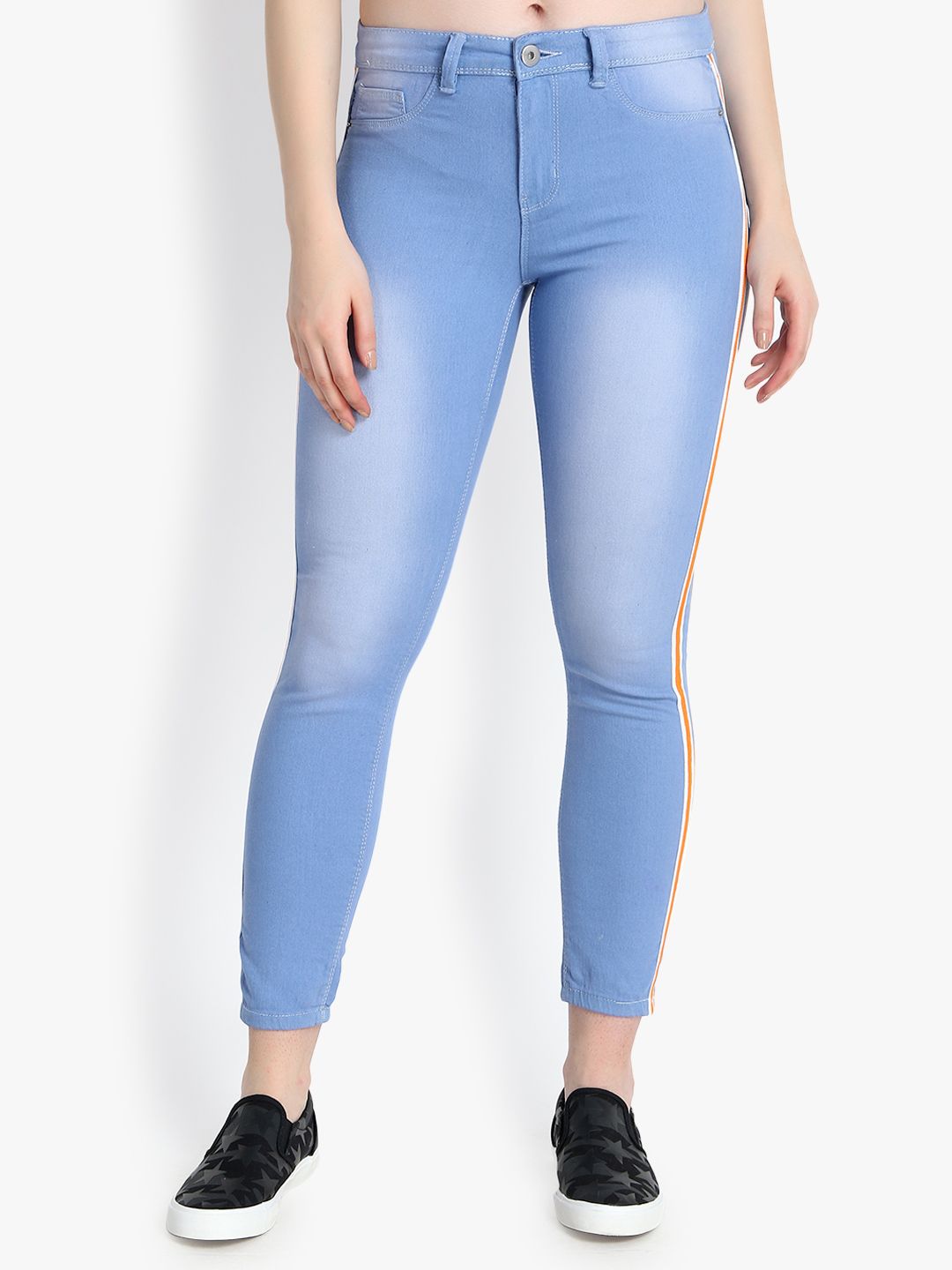 Kotty Women Blue Skinny Fit High-Rise Clean Look Stretchable Jeans