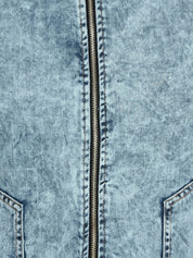 Kotty Men Blue Solid Denim Jacket