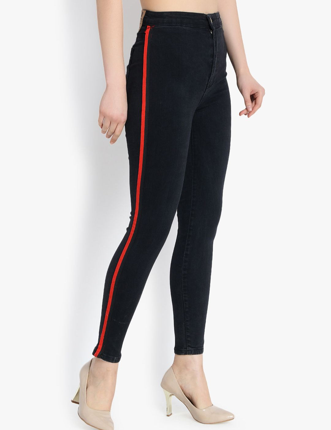 Kotty Women Black Skinny Fit High-Rise Clean Look Jeans