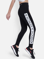 Kotty Women Black & White Printed Tights