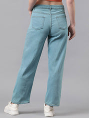 Kotty Women Blue Jean Straight Fit High-Rise Stretchable Jeans