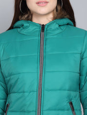 Kotty Women Green Outdoor Puffer Jacket
