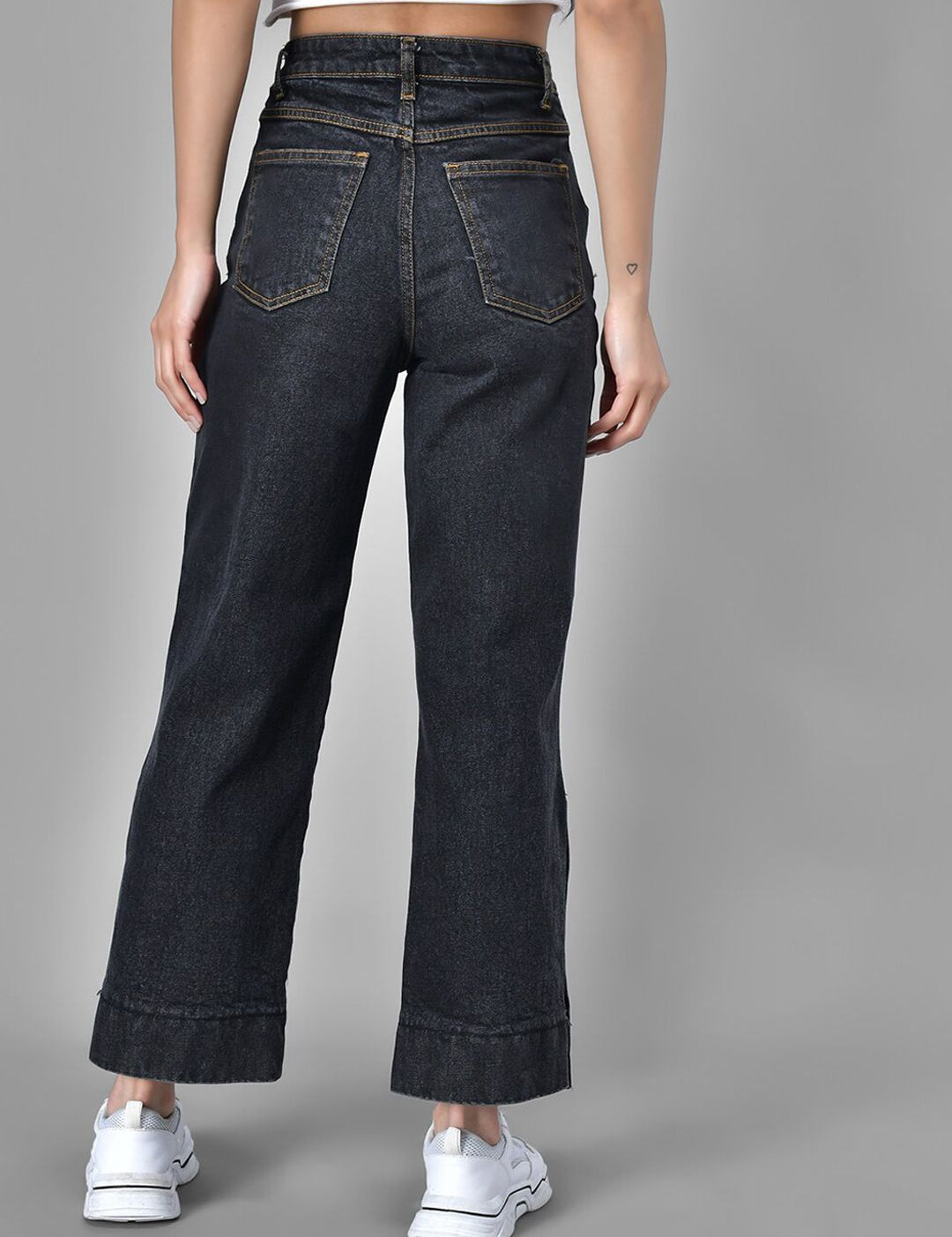 Kotty Women Black Flared Fit Jeans