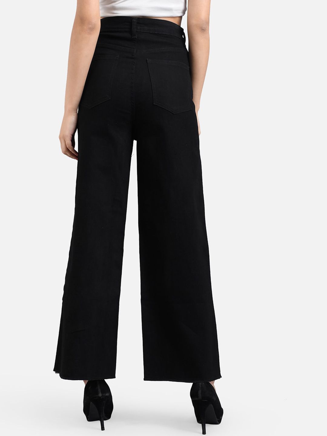 Kotty Women Flared High-Rise Cotton Lycra Stretchable Jeans