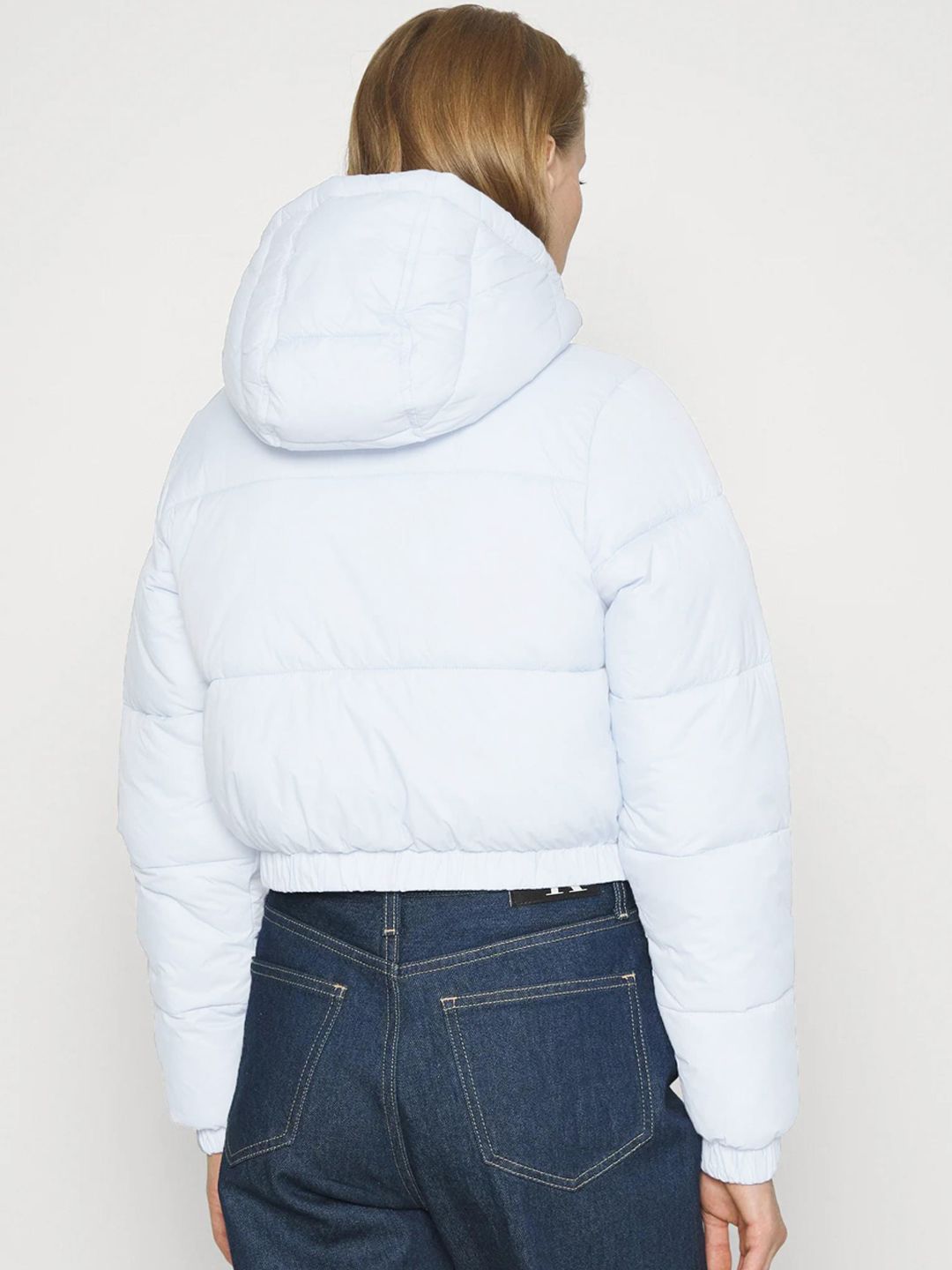 Kotty Hooded Nylon Crop Puffer Jacket