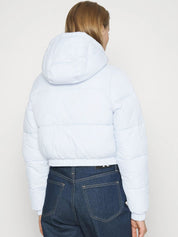 Kotty Hooded Nylon Crop Puffer Jacket