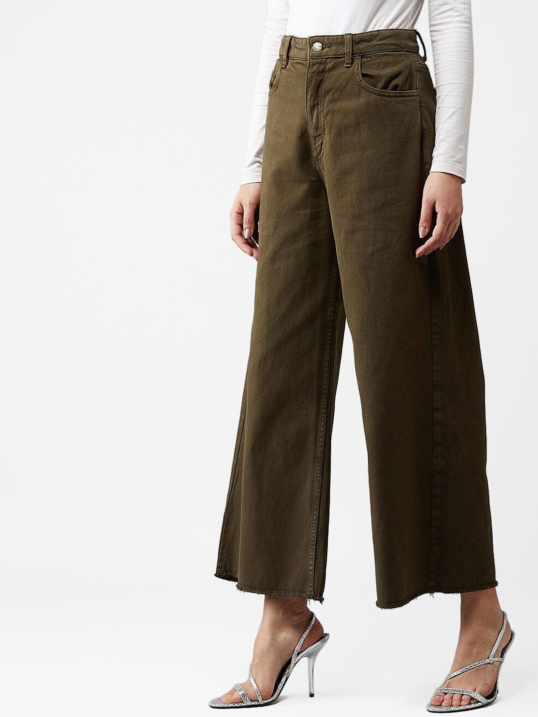 Kotty Women Olive Green Skinny Fit Jeans