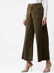 Kotty Women Olive Green Skinny Fit Jeans