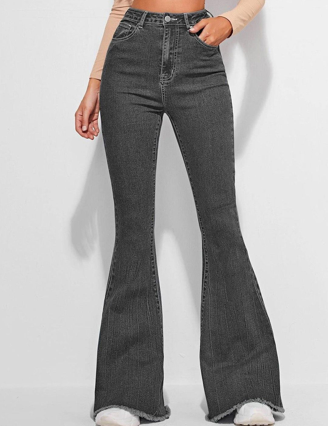 Kotty Women High Rise Jean Bootcut Clean Look Stretchable Jeans