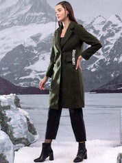 Kotty Women Notched Lapel Cotton Single-Breasted Overcoat