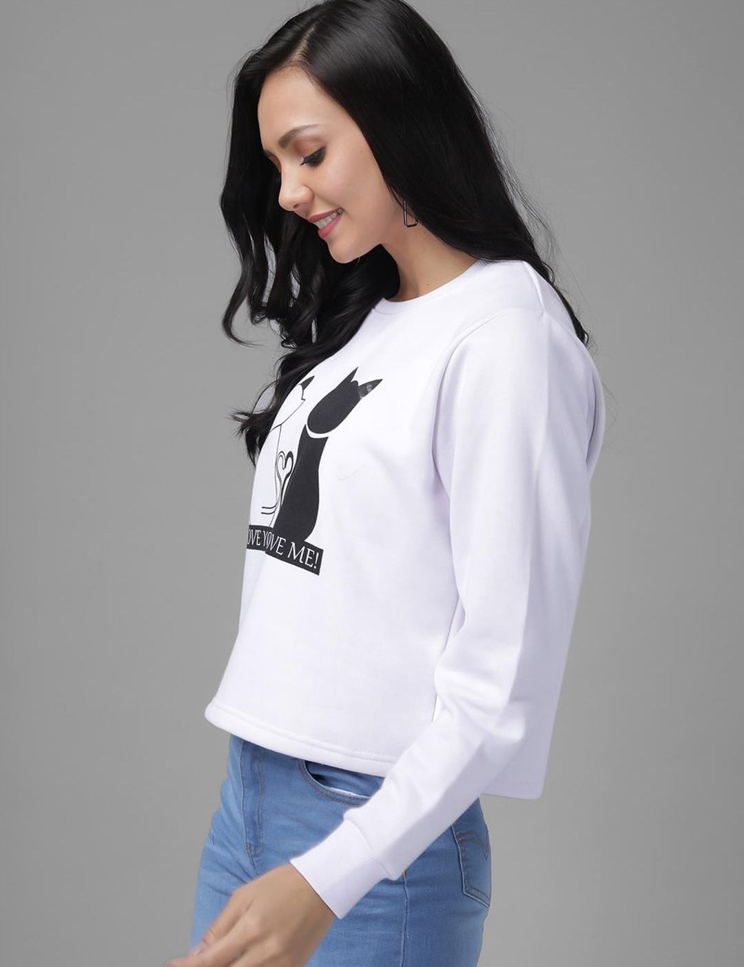 Kotty Women Off-White Printed Sweatshirt