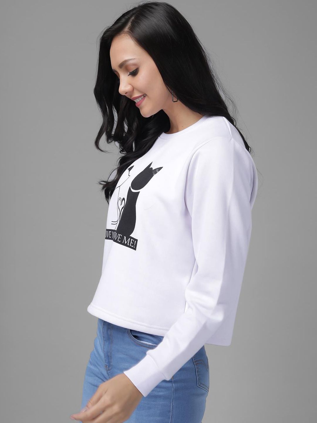 Kotty Women Off-White Printed Sweatshirt