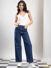 Kotty Women Straight Fit High-Rise Stretchable Jeans