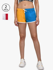 Kotty Women Pack of 2 Colourblocked Hot Pants