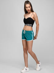 Kotty Pack of 2 Women Slim Fit Low-Rise Gym Cotton Shorts