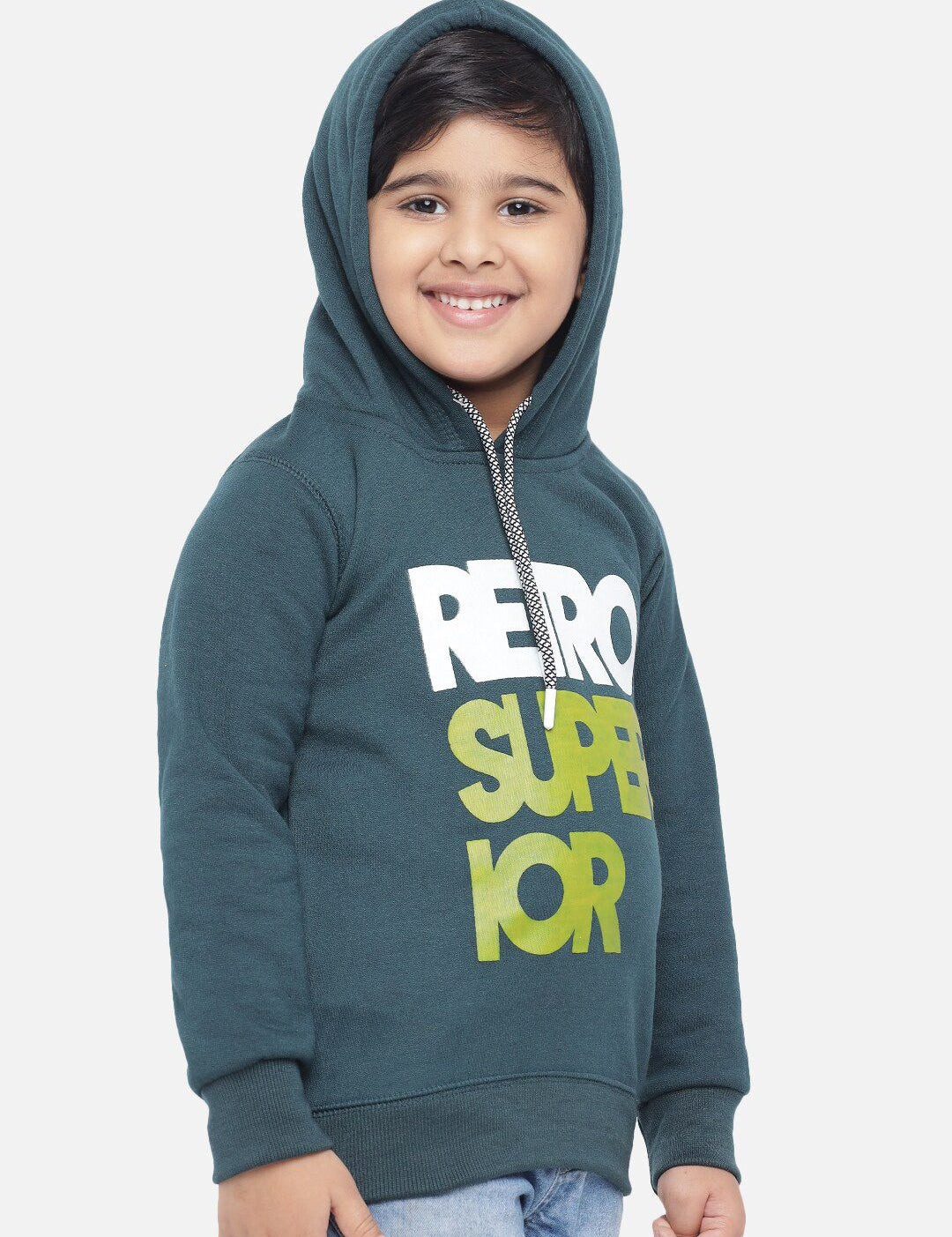 Kotty Boys Green Printed Sweatshirt
