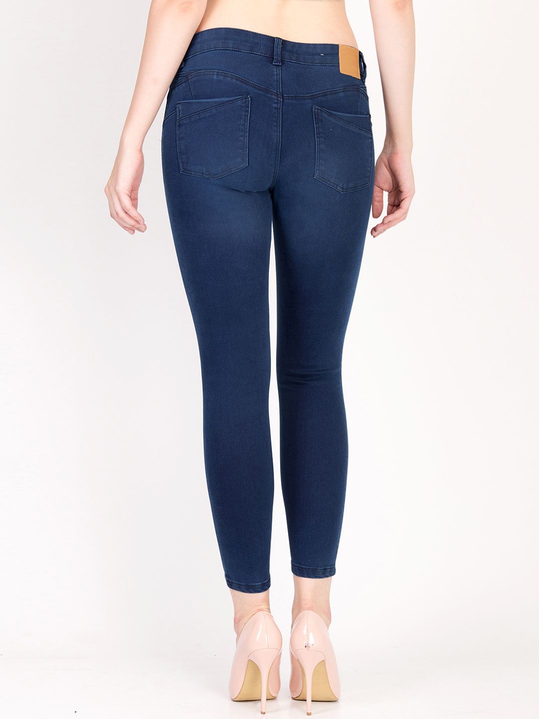 Kotty Women Blue Skinny Fit High-Rise Clean Look Stretchable Jeans