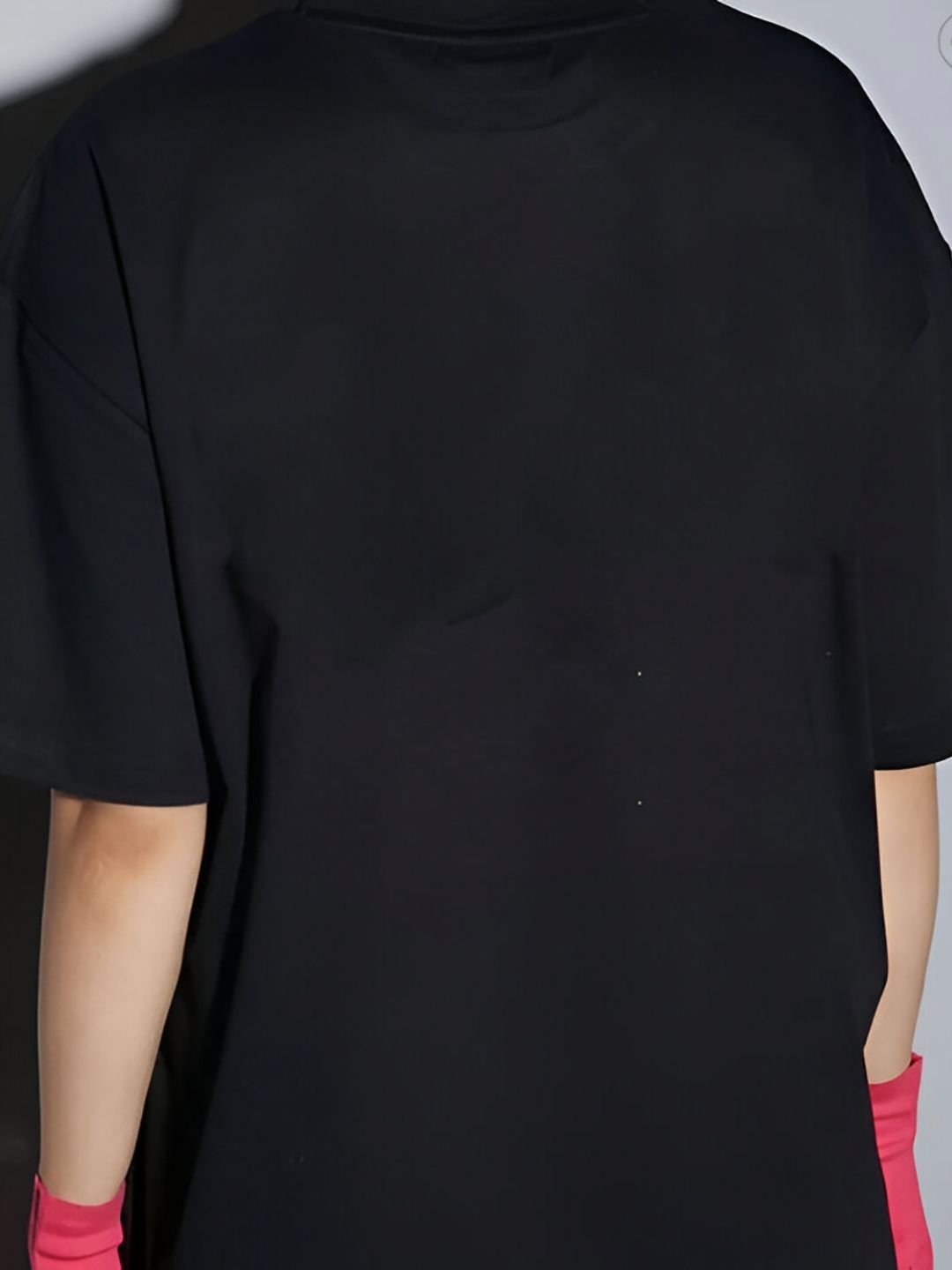 Kotty Typography Printed Drop-Shoulder Sleeves Oversized Cotton T-Shirt