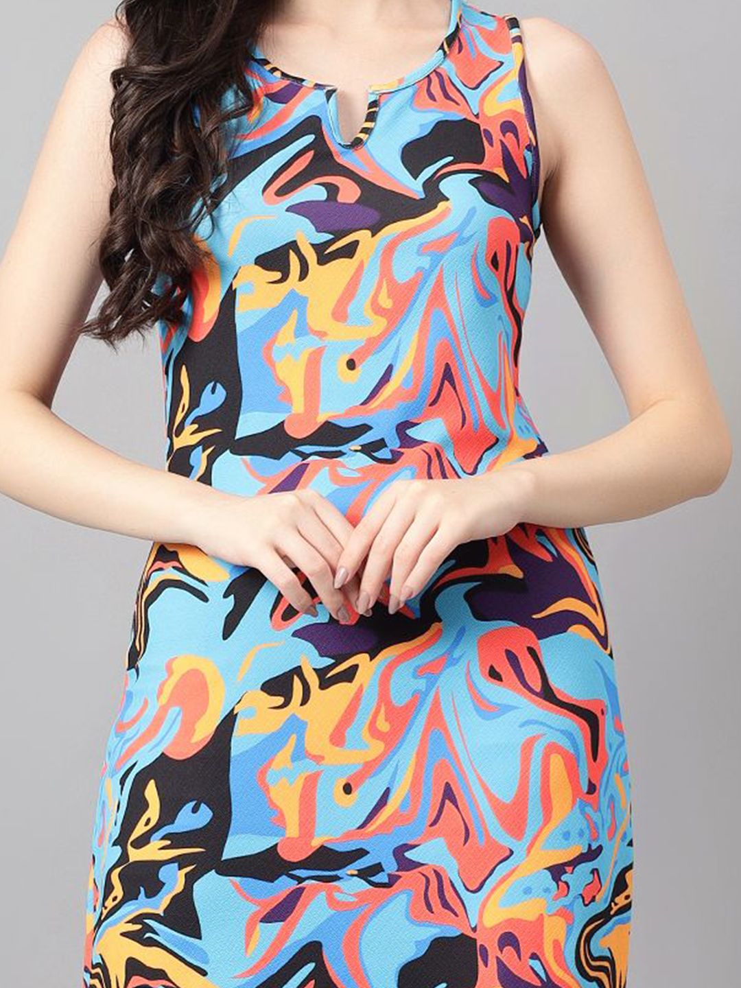 Kotty Print A-Line Women Mini Dress