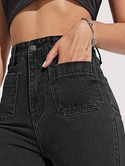 Kotty Women Cotton Straight Fit High-Rise Stretchable Jeans