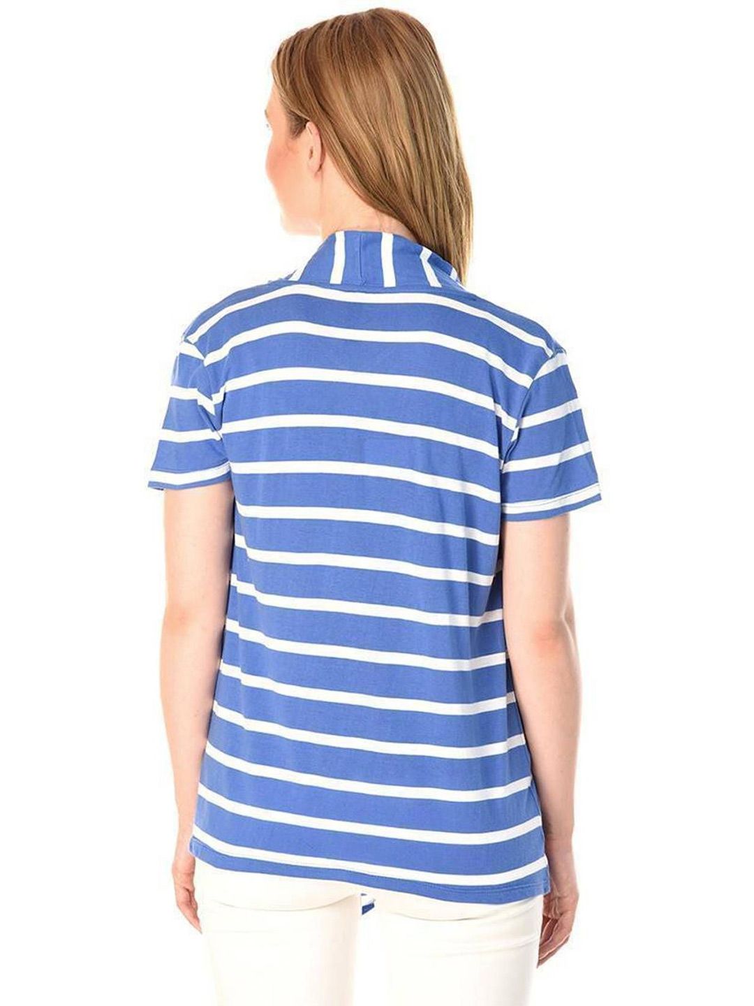 Kotty Striped Open Front Crop Shrug