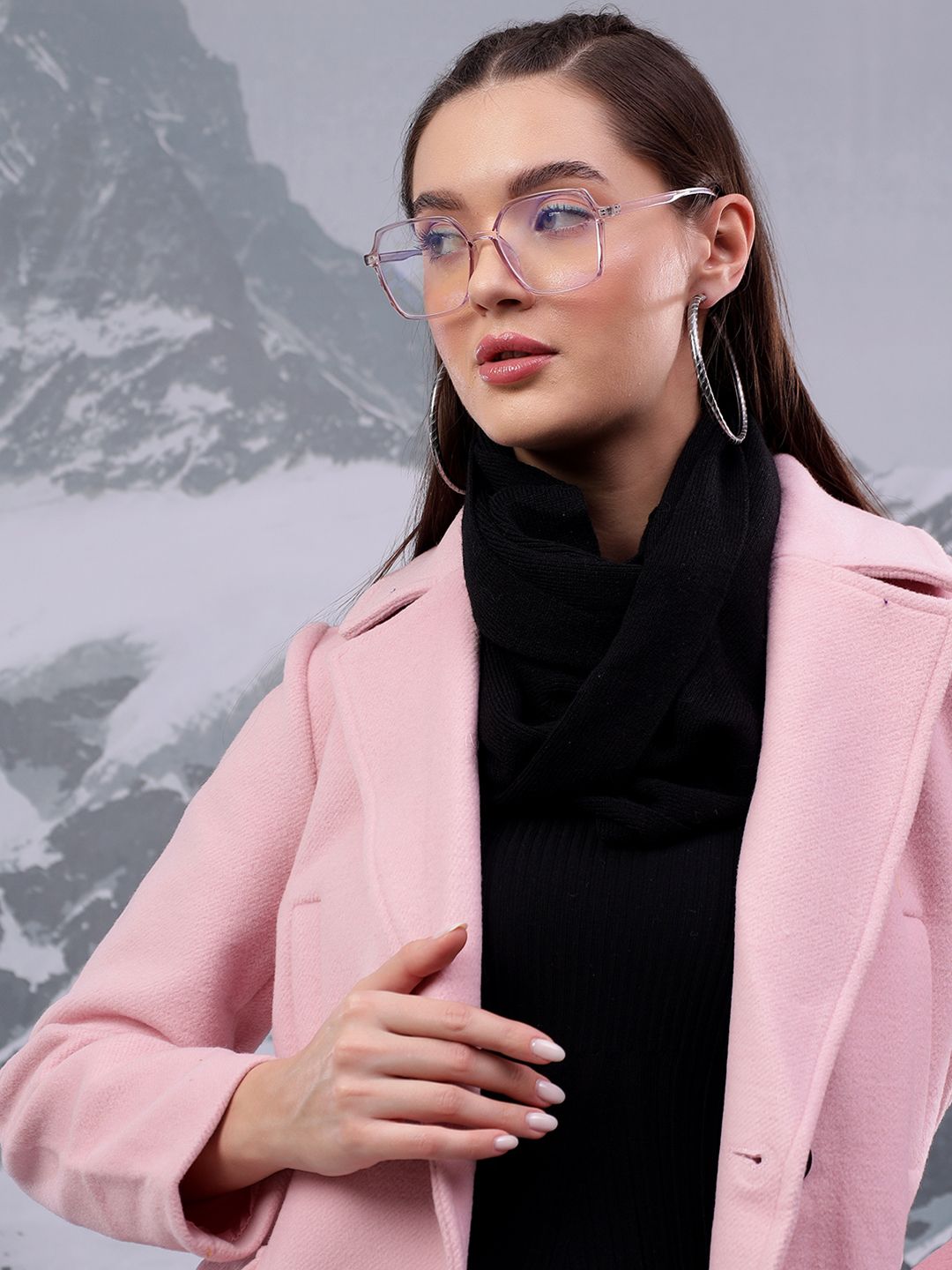 Kotty Notched Lapel Double-Breasted Overcoat