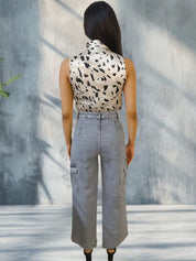 Kotty Women Regular Fit High-Rise Stretchable Cargo Jeans