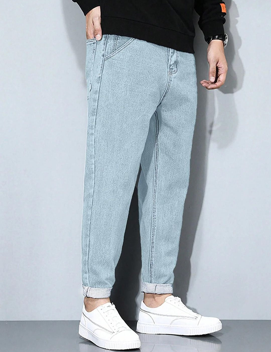 Kotty Men Straight Fit Low-Rise Stretchable Jeans