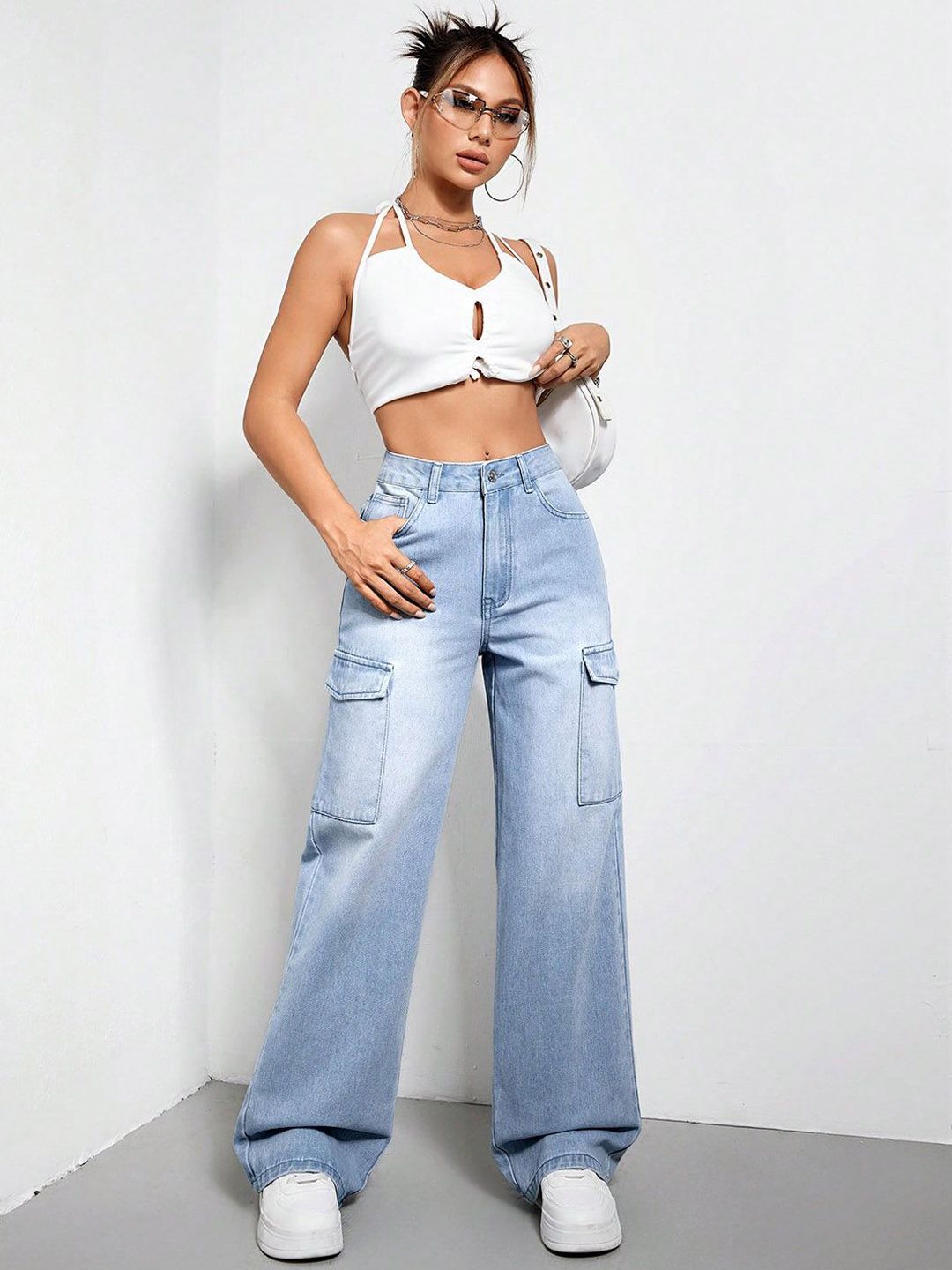 Kotty Women Straight Fit High-Rise Stretchable Jeans