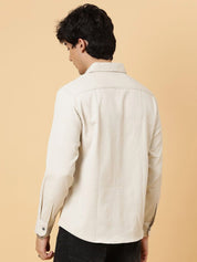 Kotty Men Relaxed Spread Collar Solid Casual Shirt