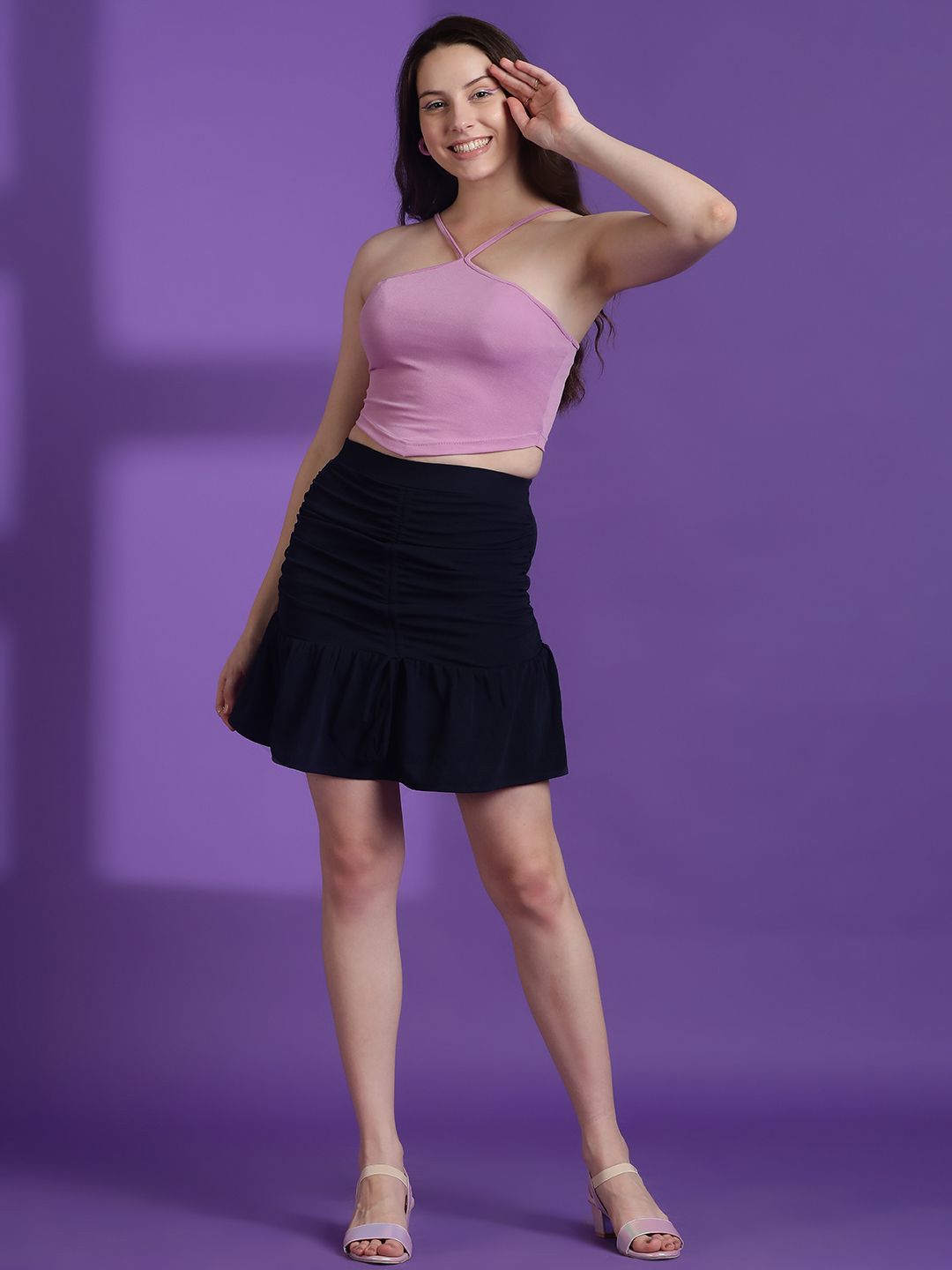 Kotty Women Solid Shoulder Straps Top