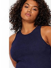 Kotty Women's Indigo Blue Round Neck Sleeveless Top | Casual Daily Wear