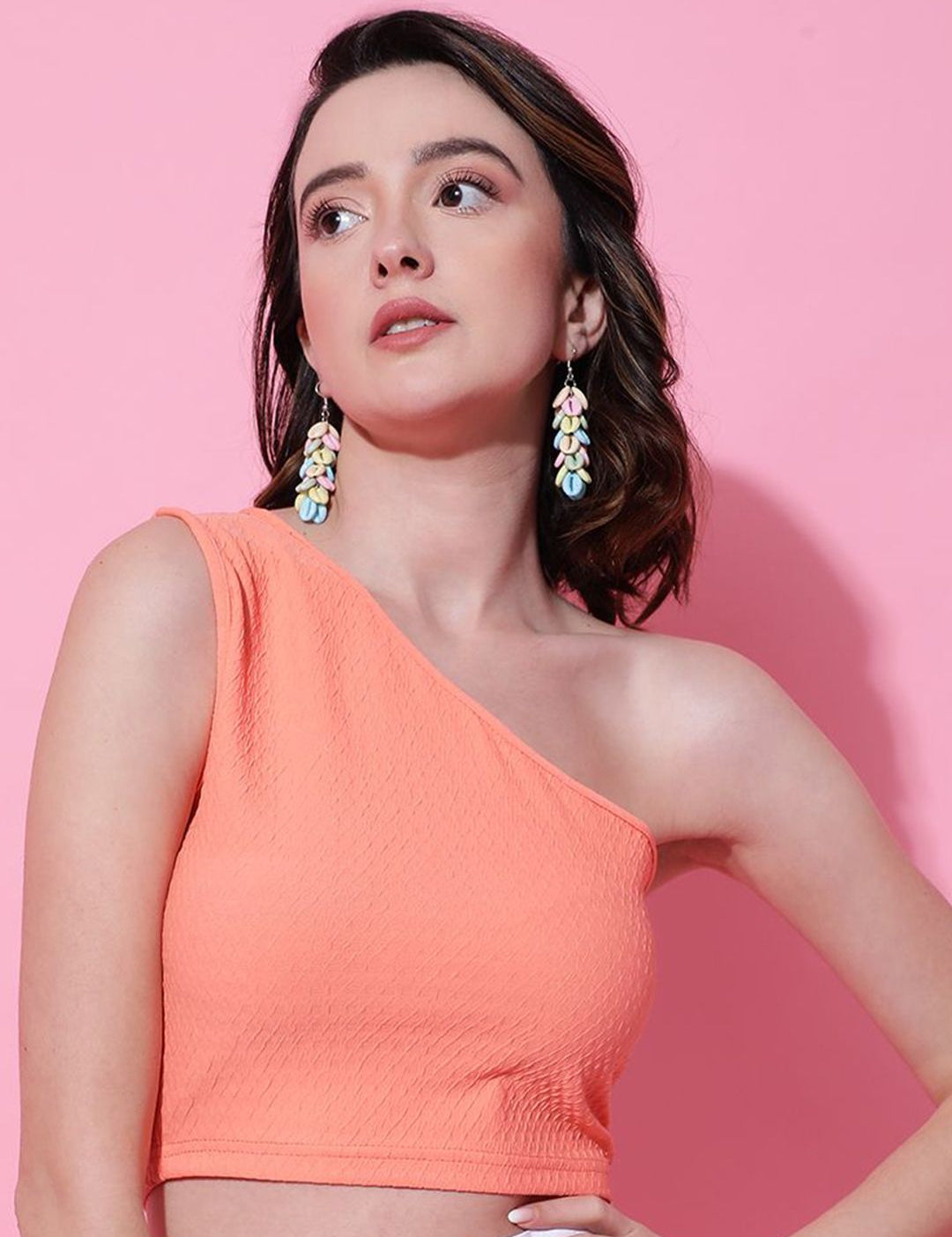 Kotty Women Solid One Shoulder Top