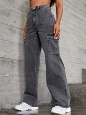 Kotty Women Straight Fit High-Rise Stretchable Cotton Jeans