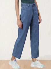 Kotty Women Straight Fit High-Rise Stretchable Jeans