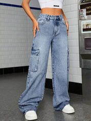 Kotty Women Straight Fit High-Rise Stretchable Jeans