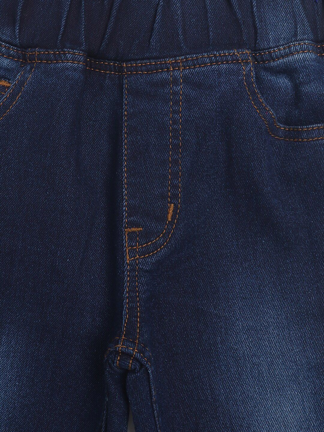 Kotty Girls Navy Blue Jean Regular Fit Light Fade Cotton Jeans