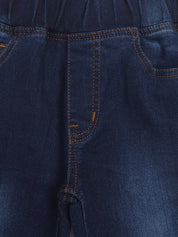 Kotty Girls Navy Blue Jean Regular Fit Light Fade Cotton Jeans